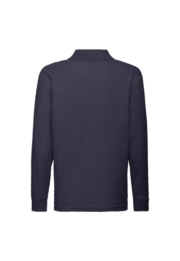 FRUIT OF THE LOOM - Koszulka Polo Z Długim Rękawem Dla Dzieci. Typ kołnierza: polo. Kolor: niebieski. Długość rękawa: długi rękaw. Długość: długie