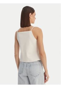 Calvin Klein Jeans Top Ponte LV044F206G Beżowy Slim Fit. Kolor: beżowy. Materiał: syntetyk #5