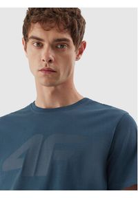 4f - 4F T-Shirt 4FAW23TTSHM0877 Niebieski Regular Fit. Kolor: niebieski. Materiał: bawełna #4