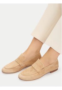 Gino Rossi - GINO ROSSI Lordsy CEO-V1105-55 Beżowy. Kolor: beżowy. Materiał: zamsz, skóra #6