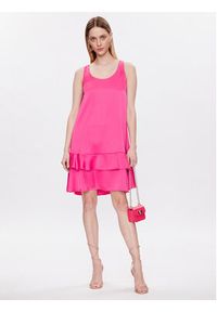 Liu Jo Beachwear Sukienka koktajlowa VA3101 T3416 Różowy Relaxed Fit. Kolor: różowy. Materiał: syntetyk. Styl: wizytowy