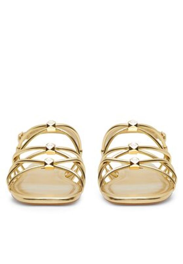 Nine West Sandały 123AL1737 Złoty. Kolor: złoty. Materiał: skóra