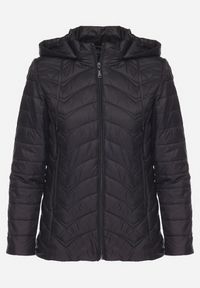 Born2be - Czarna Pikowana Kurtka z Kapturem z Możliwością Odpięcia Natisme. Okazja: na co dzień. Typ kołnierza: kaptur. Kolor: czarny. Materiał: jeans. Styl: casual, elegancki #6