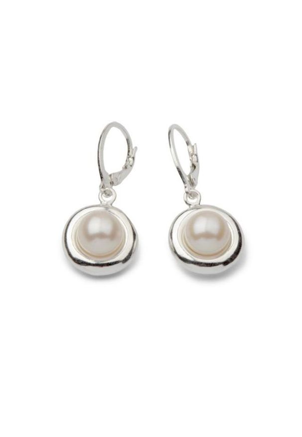 Polcarat Design - Srebrne kolczyki perła K 1748. Materiał: srebrne. Kolor: srebrny. Kamień szlachetny: perła