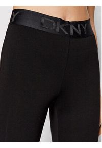 DKNY Legginsy P0RVQGIW Czarny Slim Fit. Kolor: czarny. Materiał: wiskoza #4