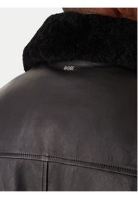 BOSS Kurtka skórzana H-Mupablo 50540917 Czarny Regular Fit. Kolor: czarny. Materiał: skóra #3