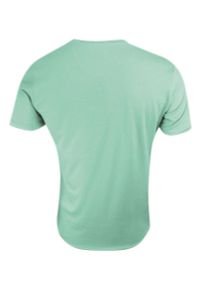 Brave Soul - T-Shirt (Koszulka) Miętowy Bez Nadruku, Okrągły Dekolt, Postrzępione Brzegi -BRAVE SOUL- Męski. Okazja: na co dzień. Kolor: miętowy. Materiał: bawełna. Styl: casual