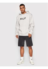 HUF Bluza Essentials Og Logo PF00490 Szary Regular Fit. Kolor: szary. Materiał: bawełna #3