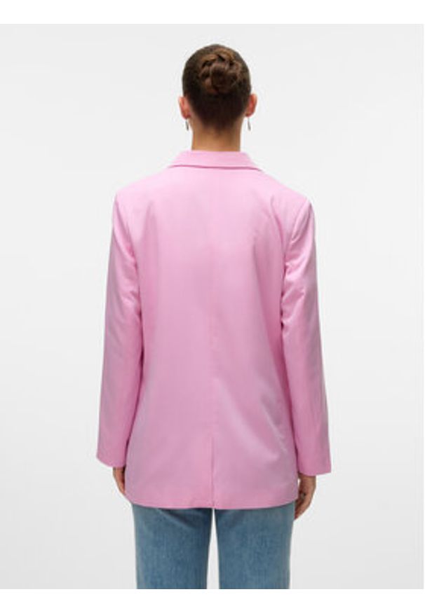 Vero Moda Marynarka Nila 10320915 Różowy Slim Fit. Kolor: różowy. Materiał: syntetyk