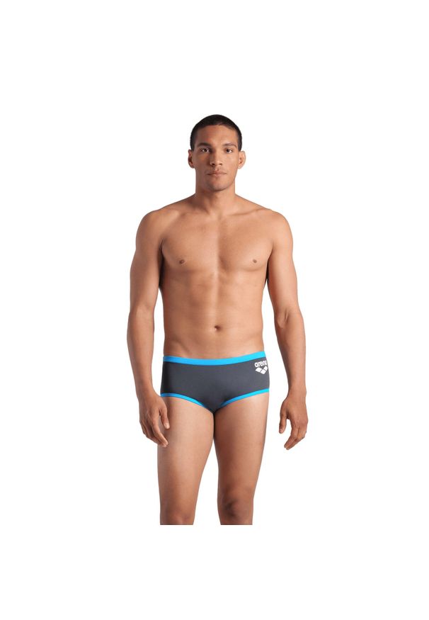 Kąpielówki Arena Big Logo Low Waist. Kolor: szary, niebieski, wielokolorowy