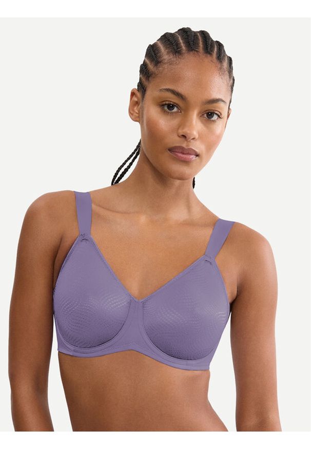 Triumph Biustonosz z fiszbiną Essential 10219713 Fioletowy. Kolor: fioletowy. Materiał: syntetyk