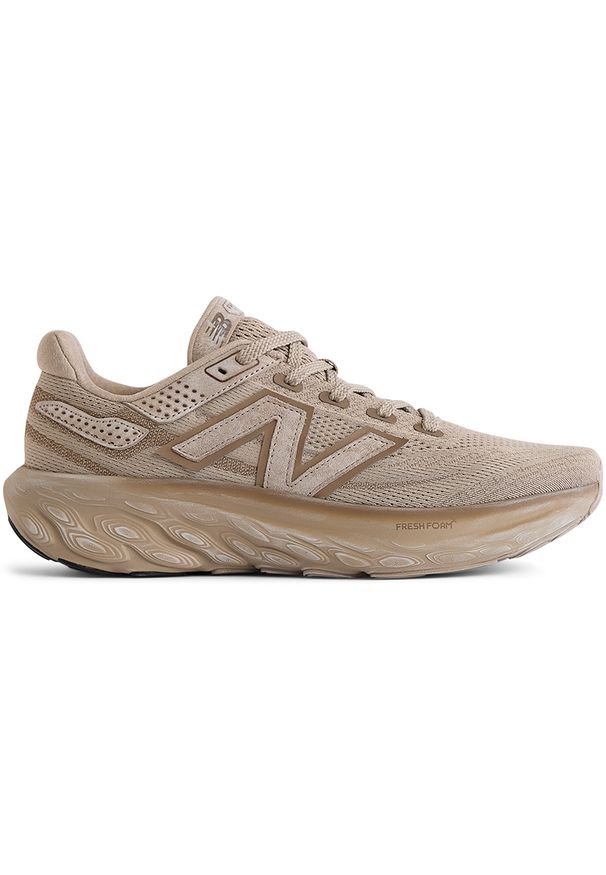 Buty do biegania męskie New Balance Fresh Foam 1080 v13 M1080LTS – beżowe. Okazja: na co dzień. Kolor: beżowy. Materiał: materiał. Szerokość cholewki: normalna. Sport: fitness, bieganie