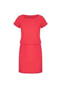 LOLË - Sukienka damska LOAP Ubulina, S. Typ kołnierza: dekolt w łódkę. Kolor: fioletowy. Sezon: lato. Typ sukienki: sportowe. Styl: sportowy #1