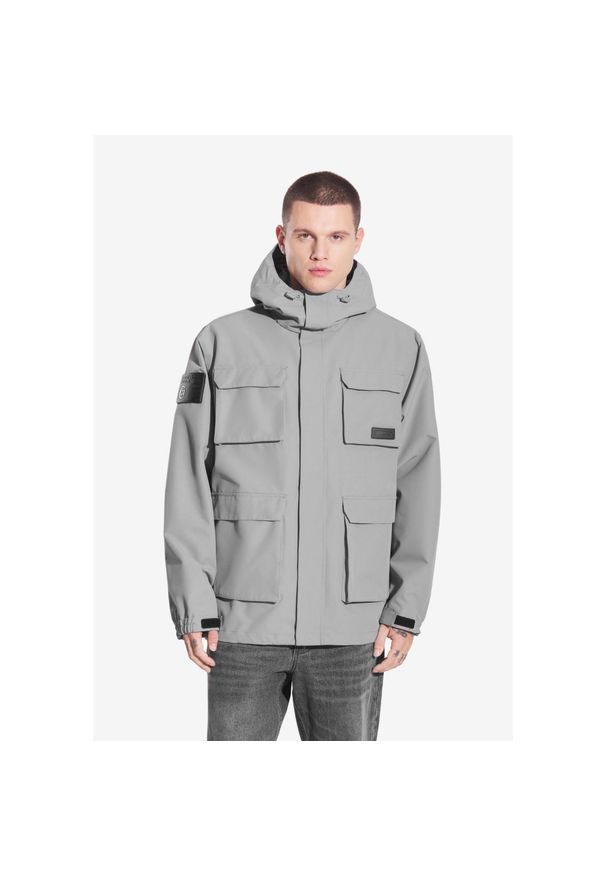 Kurtka turystyczna męska Prosto Cargo zimowa. Kolor: szary. Sezon: zima