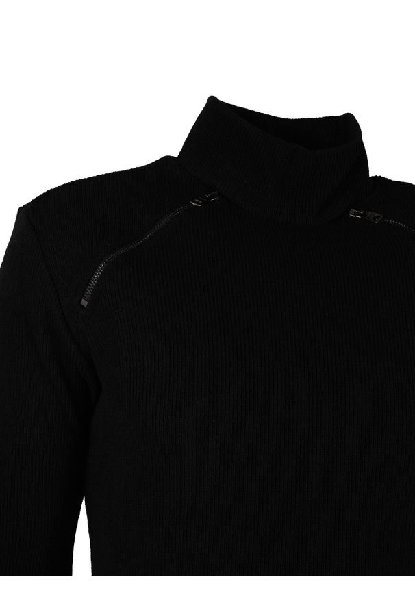 La Haine Inside Us Sweter "LM060" | A23083J LM060 | Mężczyzna | Czarny. Kolor: czarny. Materiał: bawełna, poliester, elastan. Długość: długie. Wzór: aplikacja