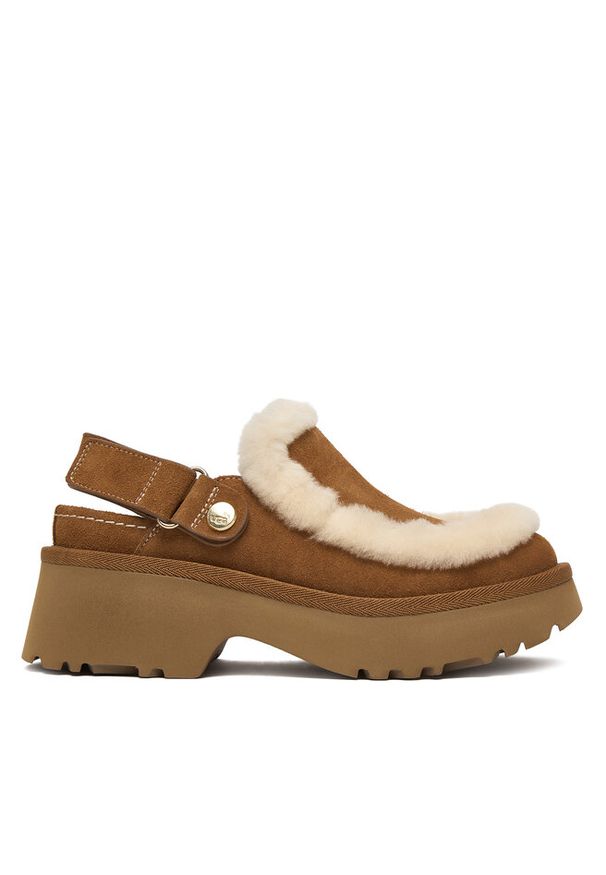 Klapki Ugg. Kolor: brązowy