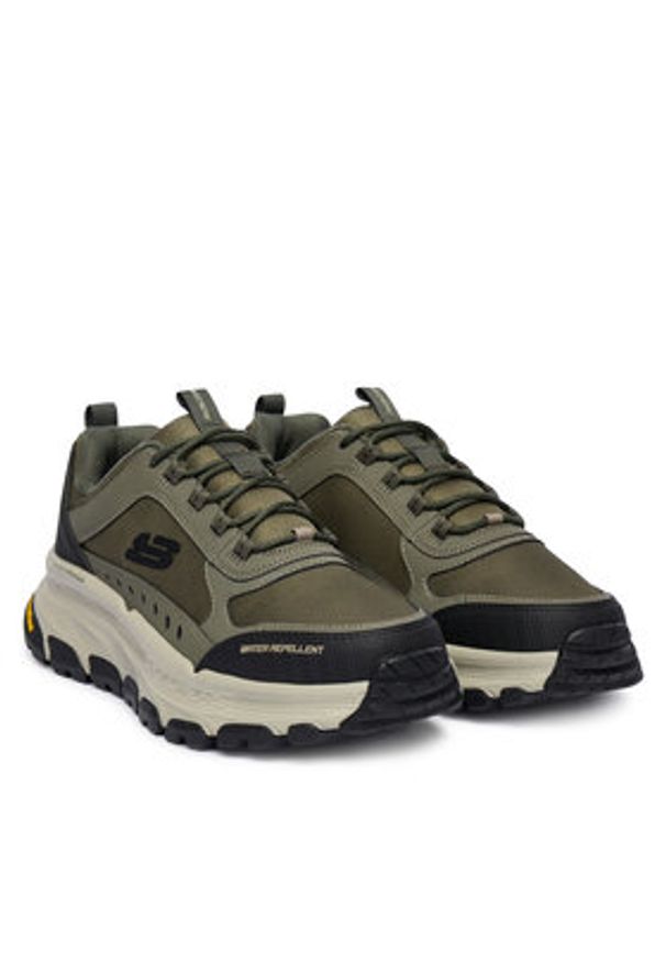 skechers - Skechers Trekkingi D'Lux Trekker 237565 OLMT Khaki. Kolor: brązowy. Materiał: materiał. Sport: turystyka piesza