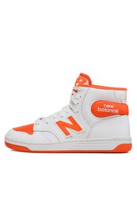 New Balance Sneakersy BB480SCA Biały. Kolor: biały. Materiał: skóra