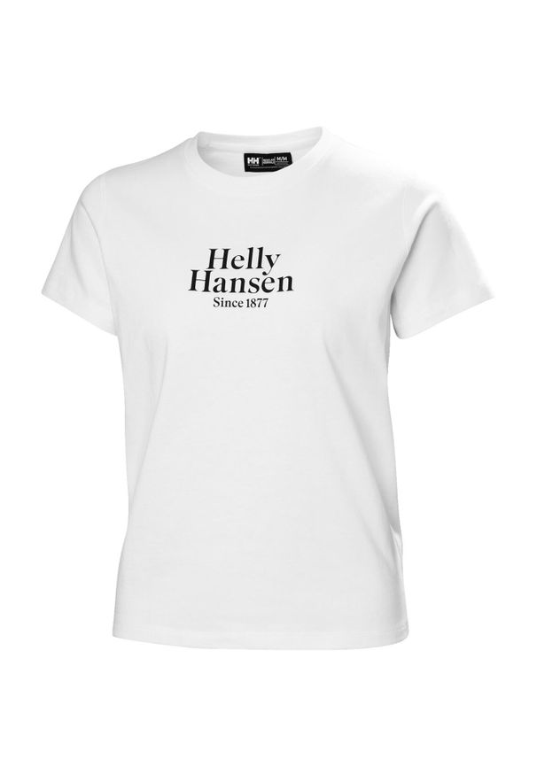 Koszulka damska Helly Hansen Core Graphic 2.0. Kolor: biały. Materiał: bawełna