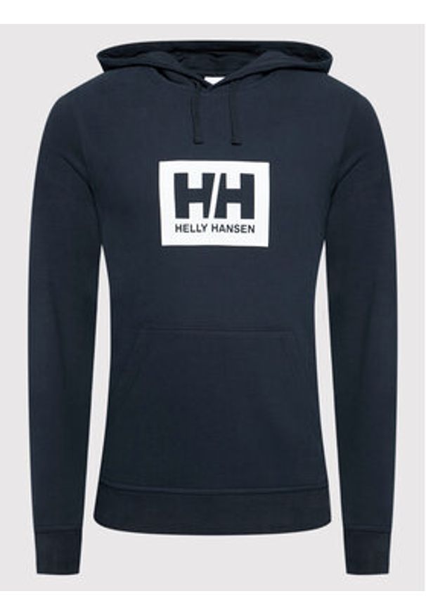Helly Hansen Bluza Hh Box 53289 Granatowy Regular Fit. Kolor: niebieski. Materiał: bawełna