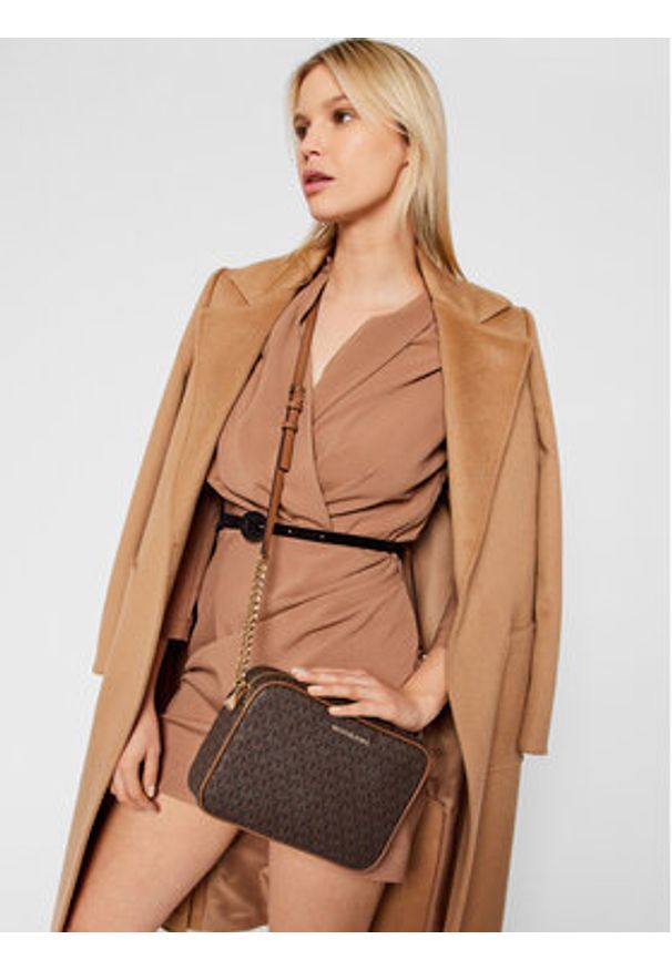 MICHAEL Michael Kors Torebka Jet Set 32F1GJ6C7B Brązowy. Kolor: brązowy. Materiał: skórzane