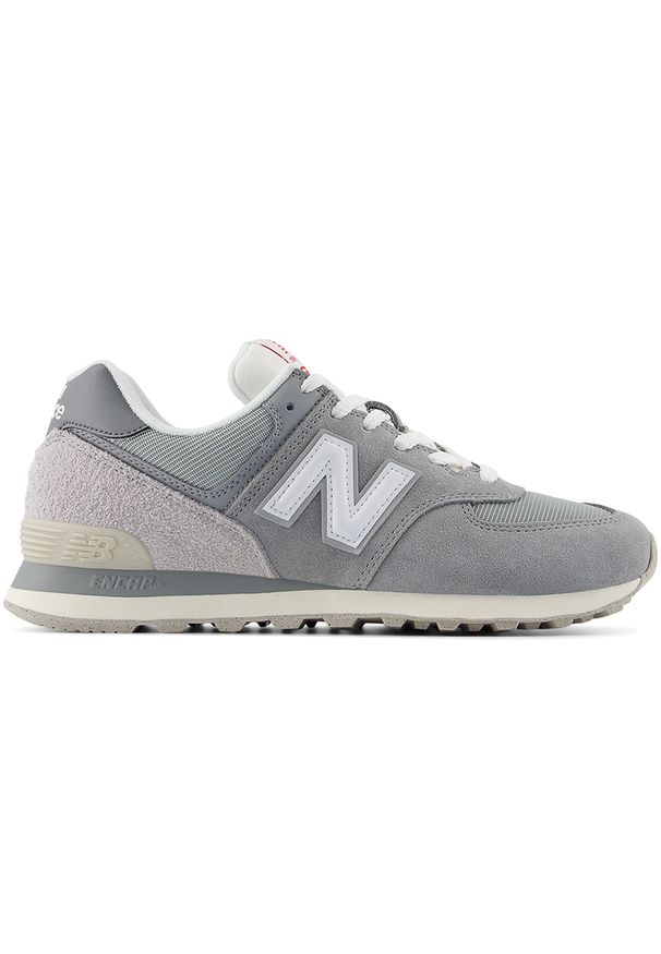 Buty unisex New Balance U574BKR – szare. Kolor: szary. Materiał: guma, syntetyk, skóra, materiał. Szerokość cholewki: normalna. Model: New Balance 574