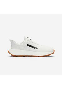 Buty sportowe damskie Decathlon KLNJ Be Geared Up. Kolor: biały. Materiał: kauczuk, tkanina. Wzór: geometria. Sport: turystyka piesza