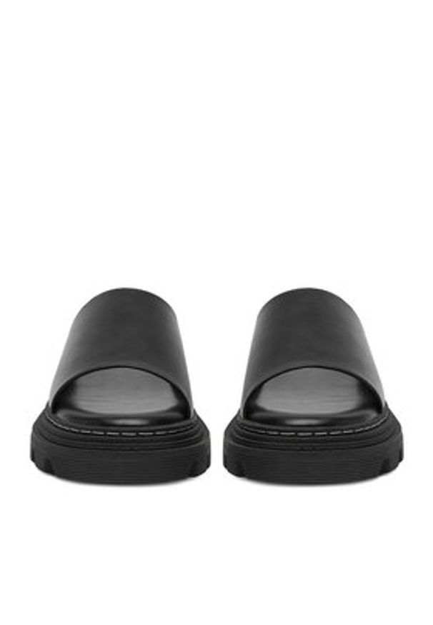 DeeZee Klapki CEO-H3T9820-5 Czarny. Kolor: czarny. Materiał: skóra