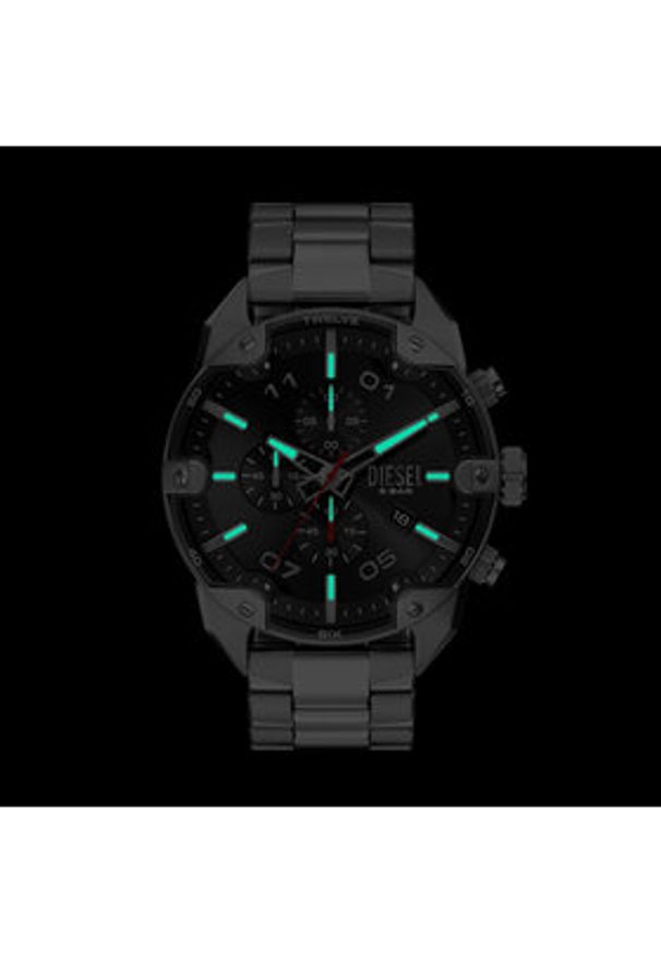 Diesel Zegarek Spiked DZ4709 Srebrny. Kolor: srebrny