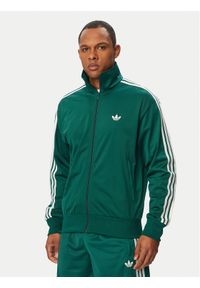 Adidas - adidas Bluza Firebird KD8314 Zielony Loose Fit. Kolor: zielony. Materiał: syntetyk #1