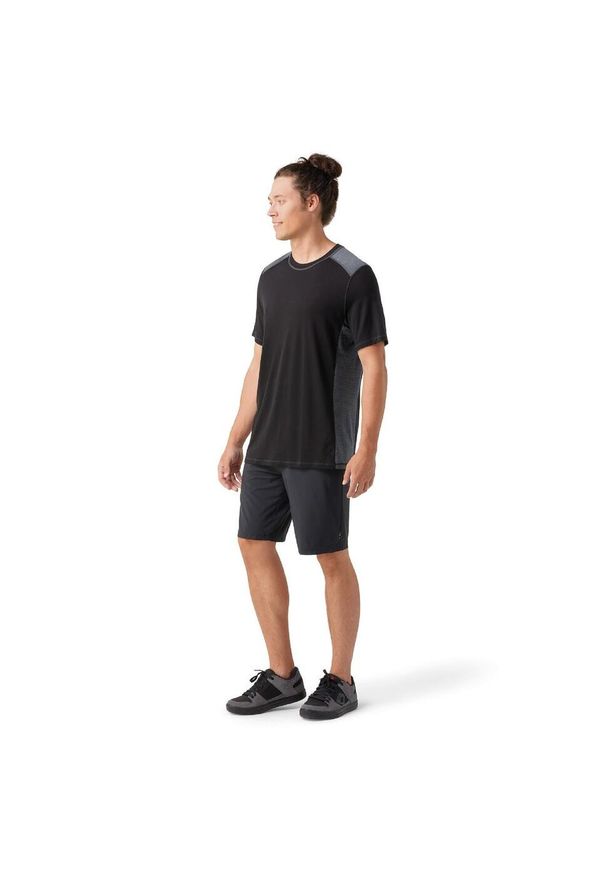 Koszulka z krótkim rękawem męska Smartwool Active Ultralite Tech Tee. Kolor: czarny. Długość rękawa: krótki rękaw. Długość: krótkie