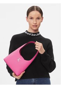 Calvin Klein Jeans Torebka Minimal Monogram Shoulder Bag K60K610843 Różowy. Kolor: różowy. Materiał: skórzane #5
