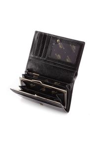 Wittchen - Damski portfel ze skóry z kieszenią na bigiel. Kolor: czarny. Materiał: skóra #5