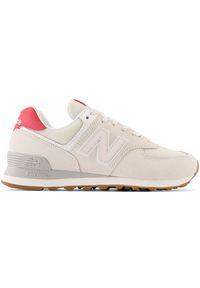 Buty damskie New Balance WL574RC – beżowe. Okazja: na co dzień. Kolor: beżowy. Materiał: syntetyk, skóra, materiał, zamsz, guma. Szerokość cholewki: normalna. Model: New Balance 574 #1
