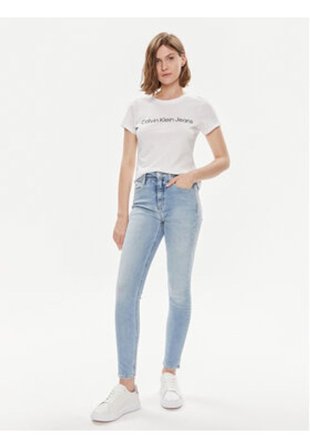 Calvin Klein Jeans Jeansy J20J223312 Niebieski Skinny Fit. Kolor: niebieski