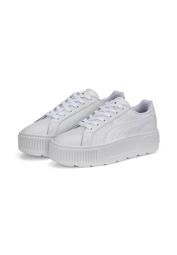 Buty do chodzenia dla dzieci Puma Karmen L JR. Kolor: biały. Materiał: guma, skóra, tkanina. Sport: turystyka piesza