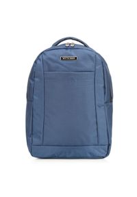Wittchen - Plecak podróżny z kieszenią na laptopa basic. Kolor: niebieski. Materiał: poliester. Wzór: haft. Styl: casual #1