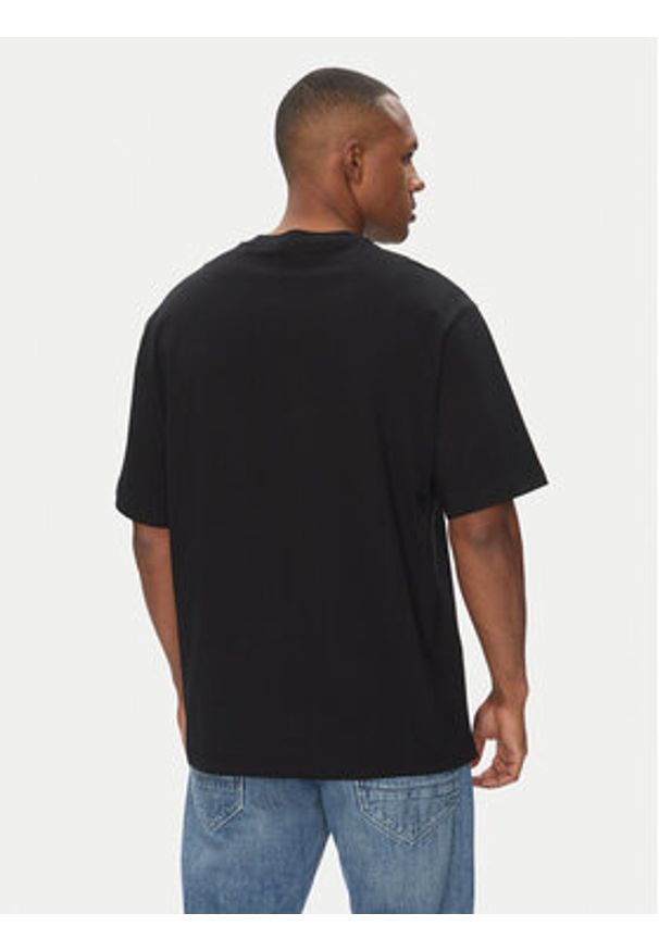 Versace Jeans Couture T-Shirt 78GAHE08 Czarny Regular Fit. Kolor: czarny. Materiał: bawełna
