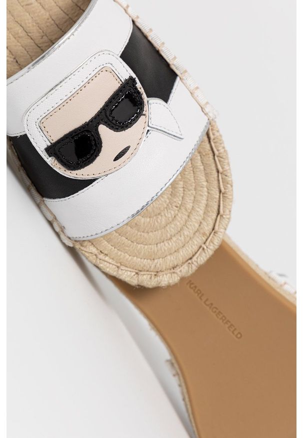 Karl Lagerfeld - Klapki. Kolor: biały. Materiał: guma