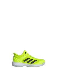 Adidas - Buty do tenisa dla dzieci Ubersonic 4 Kids Shoes. Kolor: żółty, czarny, zielony, niebieski, wielokolorowy. Materiał: materiał. Sport: tenis