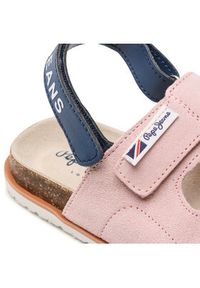 Pepe Jeans Sandały Berlin Girl Strap PGS90179 Różowy. Kolor: różowy. Materiał: zamsz, skóra