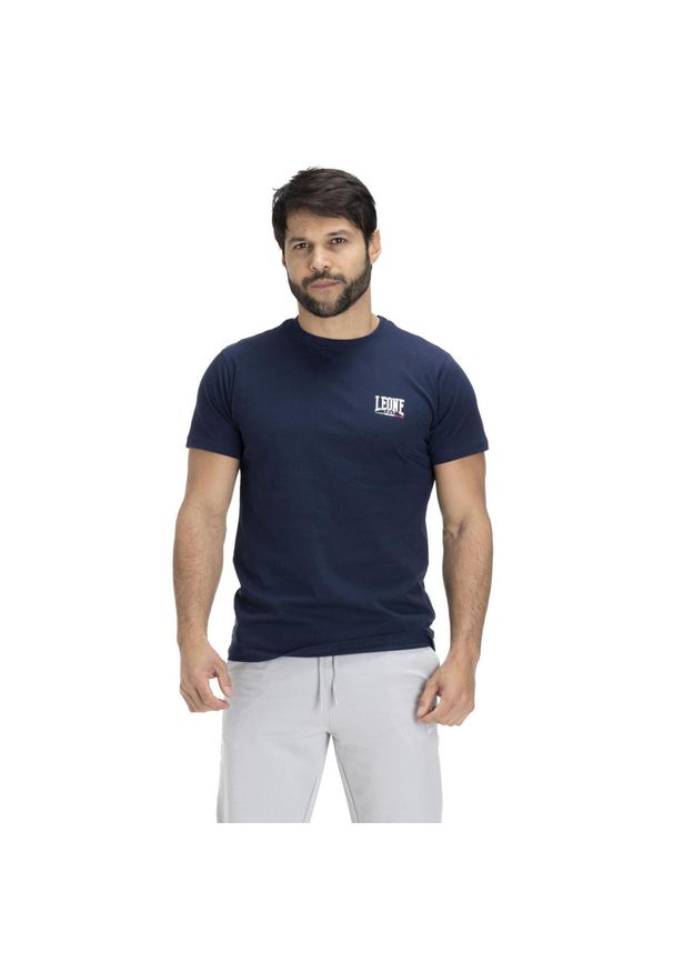 LEONE 1947 APPAREL - Męska koszulka z krótkim rękawem Leone 1947 Apparel. Kolor: niebieski. Materiał: tkanina. Długość rękawa: krótki rękaw. Długość: krótkie. Sport: fitness