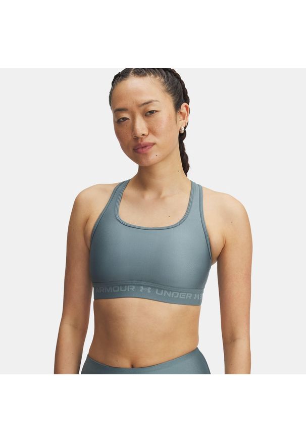 Biustonosz Under Armour Crossback Mid. Kolor: niebieski. Sport: fitness