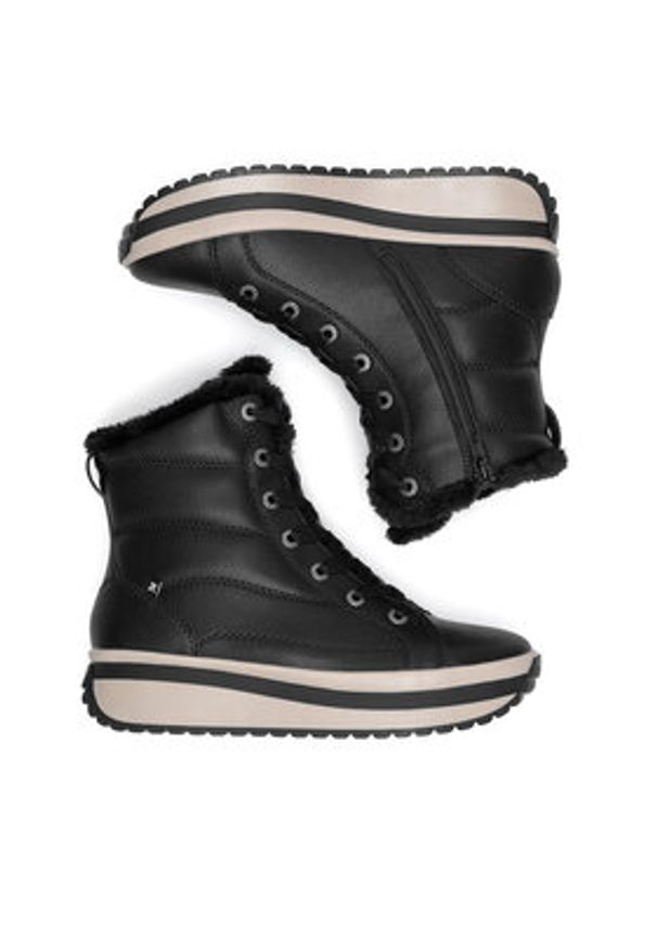 Rieker Revolution Lifestyle Botki W0963-01 Czarny. Kolor: czarny. Materiał: skóra