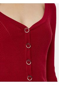 Guess Kardigan W5RR08 Z2V62 Czerwony Regular Fit. Kolor: czerwony. Materiał: wiskoza