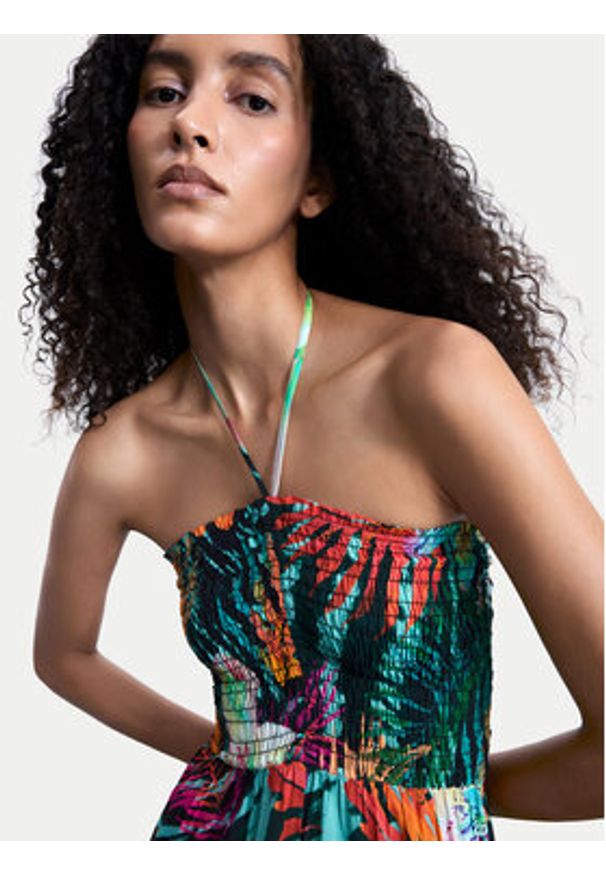 Desigual Kombinezon Daikiri 26SWPW57 Kolorowy Regular Fit. Materiał: wiskoza. Wzór: kolorowy