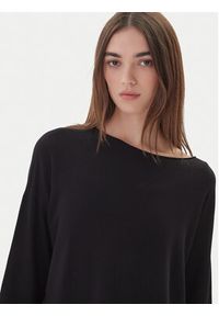 Kontatto Sweter 3M0801C Czarny Regular Fit. Kolor: czarny. Materiał: syntetyk, wiskoza #4