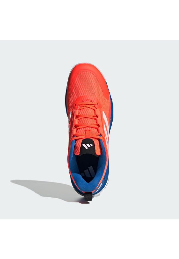 Adidas - Buty Novaflight 2 Indoor. Kolor: biały, niebieski, pomarańczowy, wielokolorowy. Materiał: materiał. Sport: siatkówka