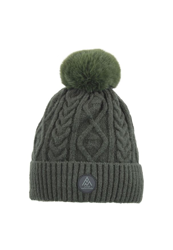PEAK MOUNTAIN - Czapka Peak Mountain Montchat. Kolor: zielony. Sezon: zima. Styl: sportowy