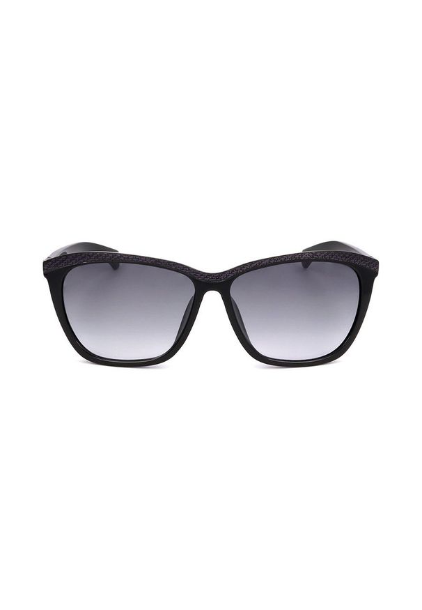 Calvin Klein okulary przeciwsłoneczne damskie kolor czarny. Kształt: prostokątne. Kolor: czarny